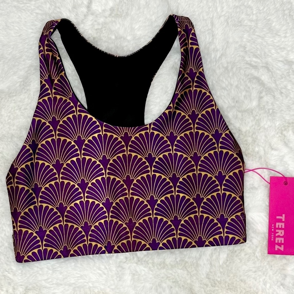 Terez Hi Shine Gold Leaf Sports Bra!